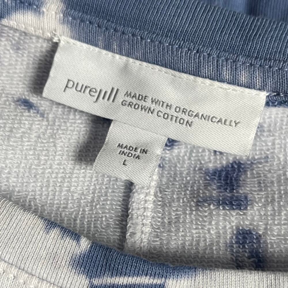 J. Jill Tie Dye Sweatshirt Organic Cotton Dolman Sleeve - Picture 8 of 10